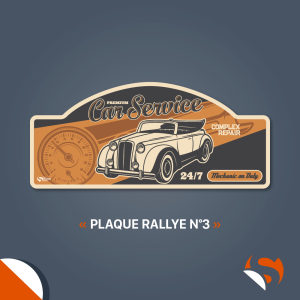 Adhésif - Plaque Rallye Auto